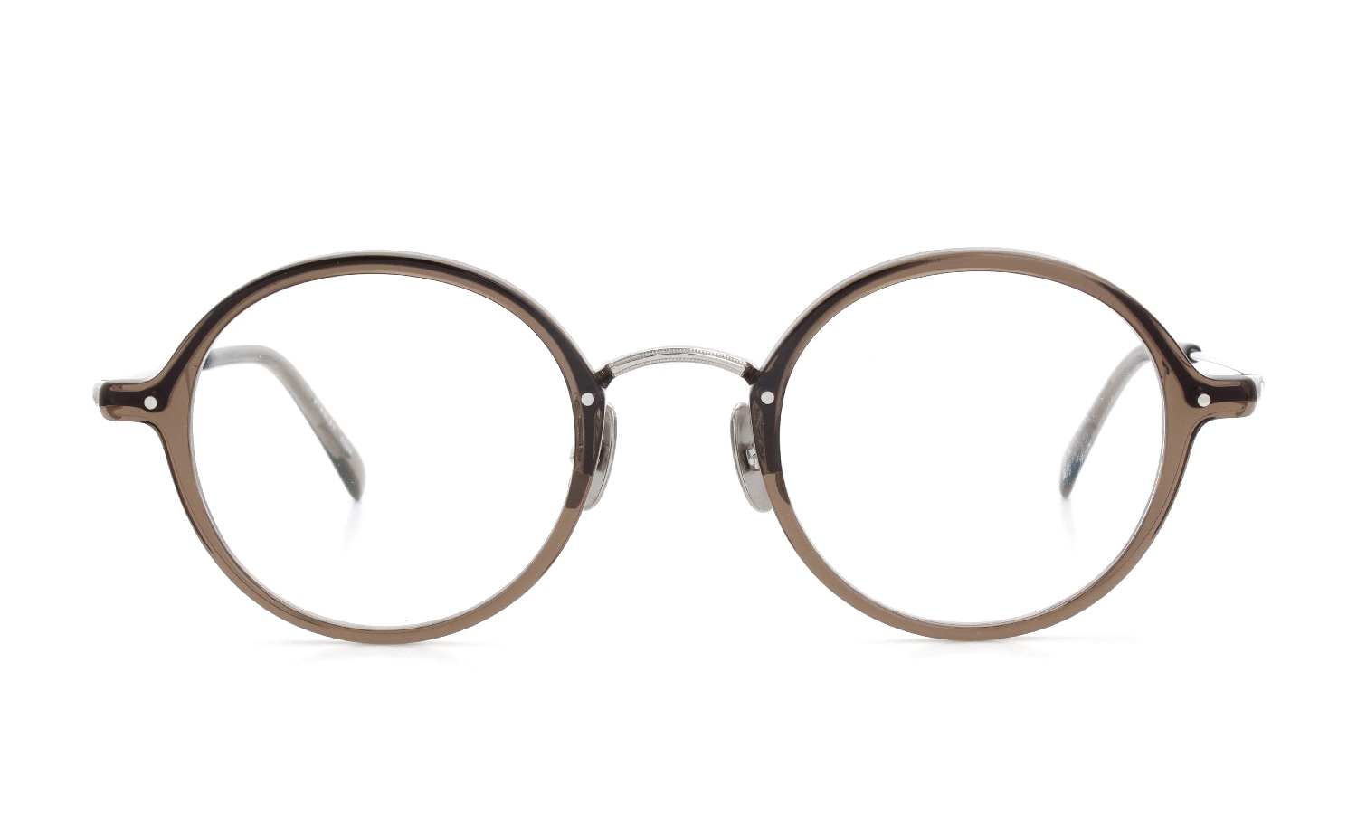 YELLOWS PLUS イエローズプラス メガネ STANLEY C534 burnt umber/silver