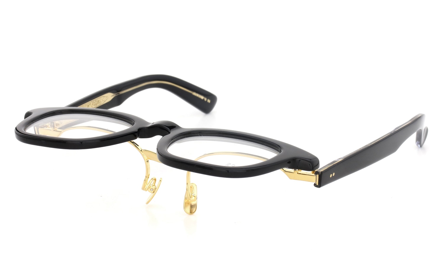 YELLOWS PLUS for ポンメガネ 跳ね上げ式メガネ通販 JACKSON BLACK/24KG