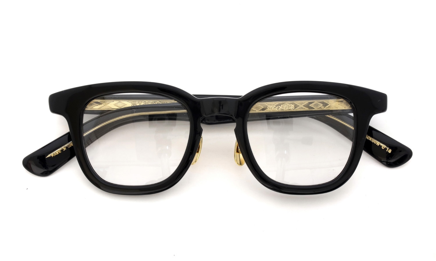 YELLOWS PLUS for ポンメガネ 跳ね上げ式メガネ通販 JACKSON BLACK/24KG