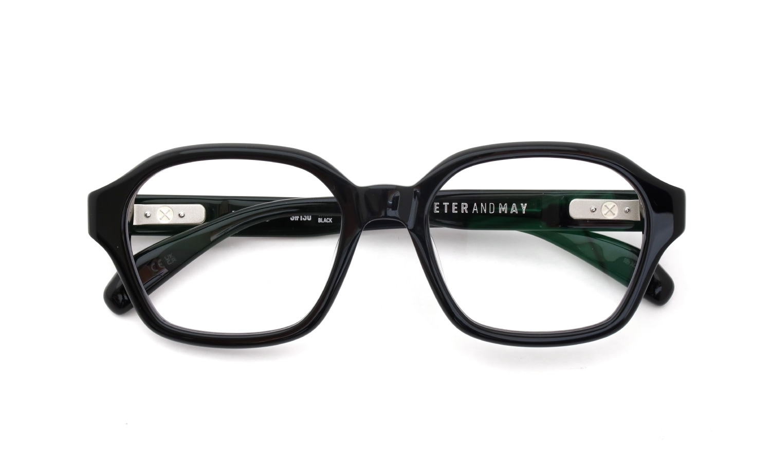 PETER AND MAY ピーターアンドメイ 多角形メガネ通販 VIVIE col.BLACK