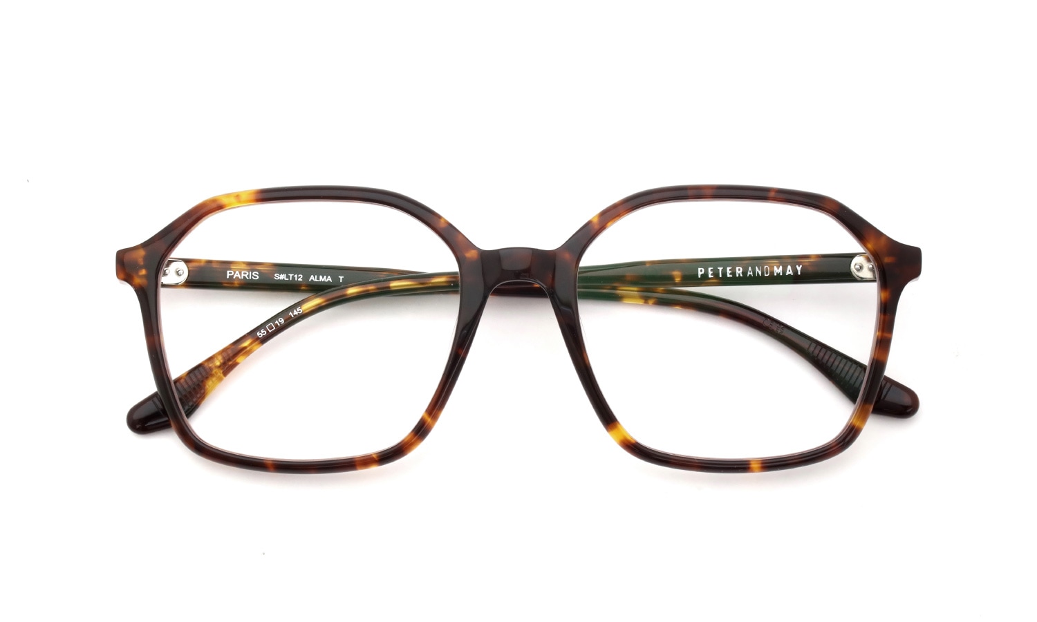 PETER AND MAY ピーターアンドメイ 多角形メガネ通販 ALMA col.TORTOISE