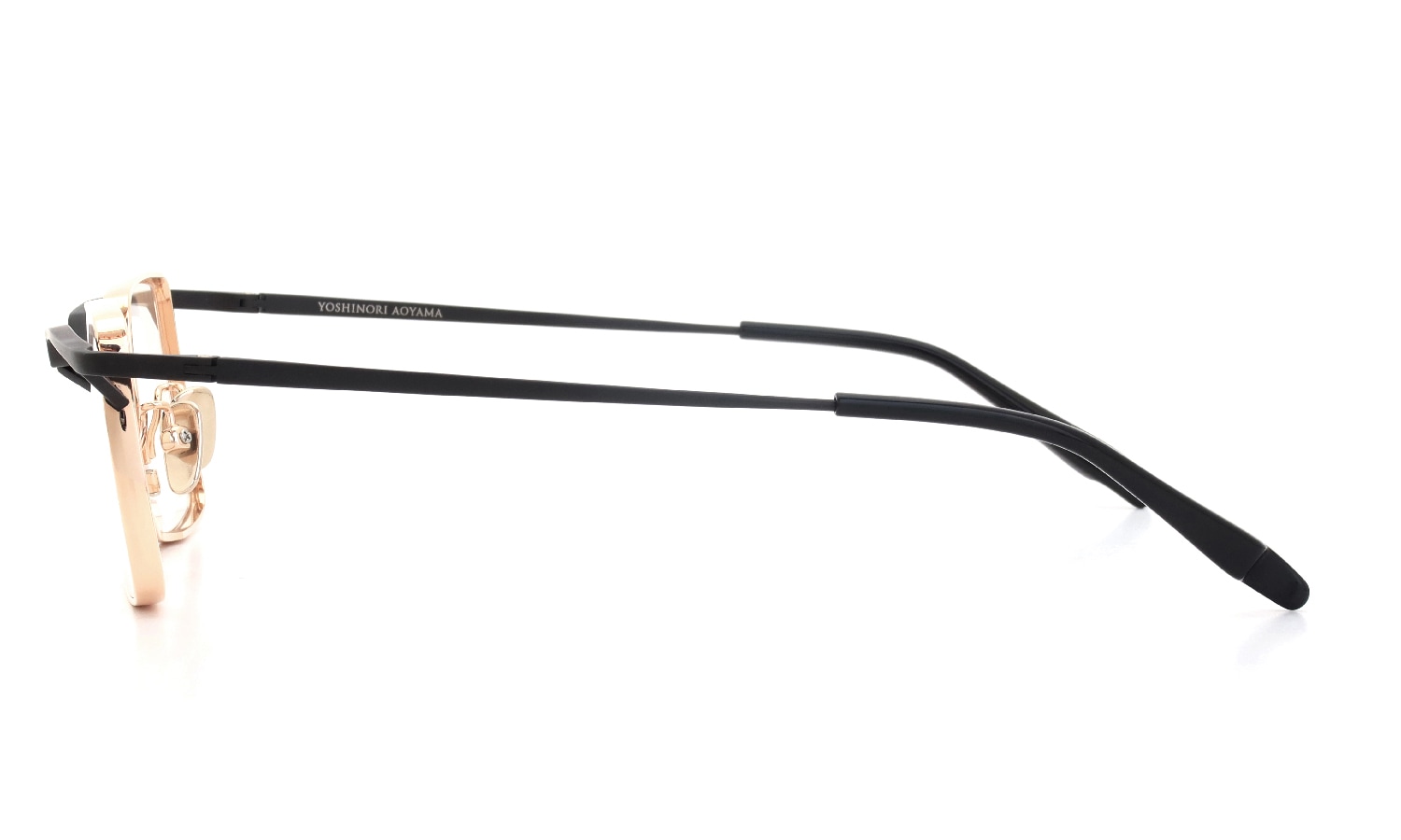 YOSHINORI AOYAMA ヨシノリアオヤマ メガネ通販 YA-002 col.03 black matte / pink gold