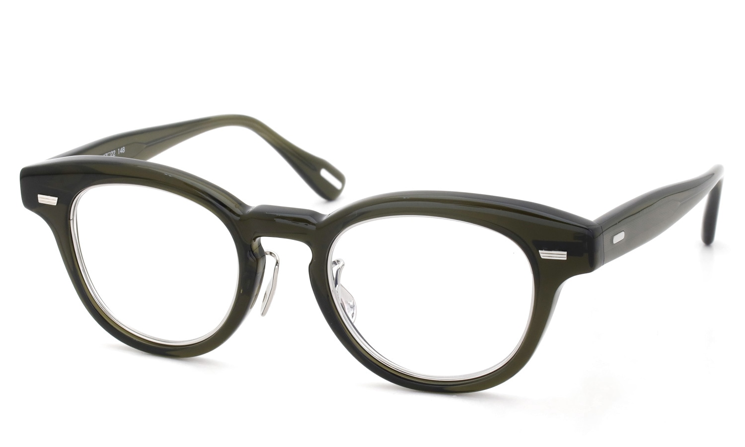 YUICHI TOYAMA メガネ通販 U-128RS IND col.02 Khaki / Silver