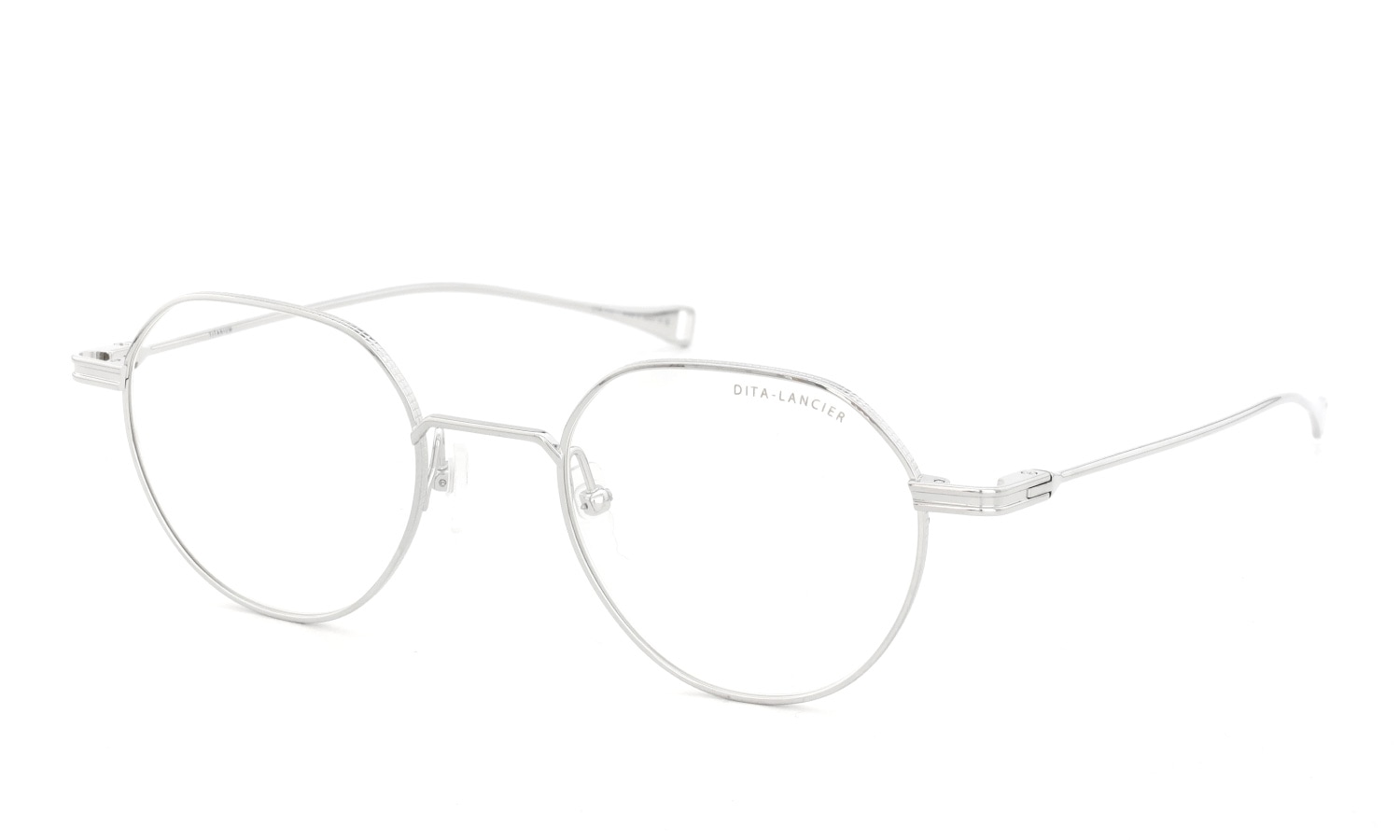 DITA Lancier ディータランシアー メガネ LSA-117 DLX117-A-05 Shiny Silver 斜め正面