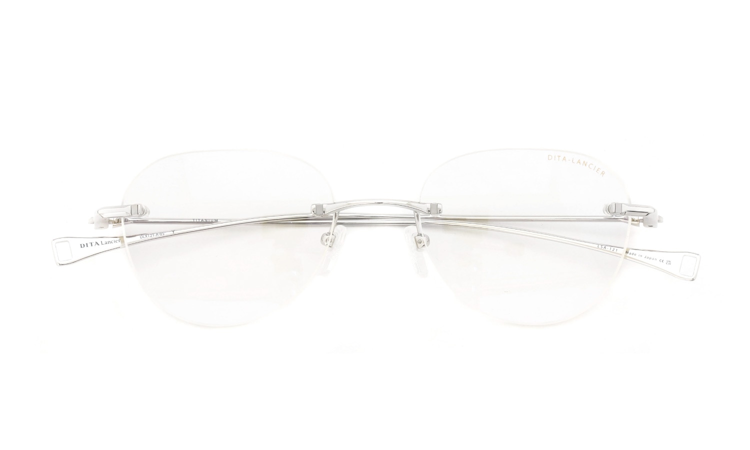 DITA Lancier ディータランシアー 縁無しメガネ通販 LSA-121 DLX121-A-05 Shiny Silver