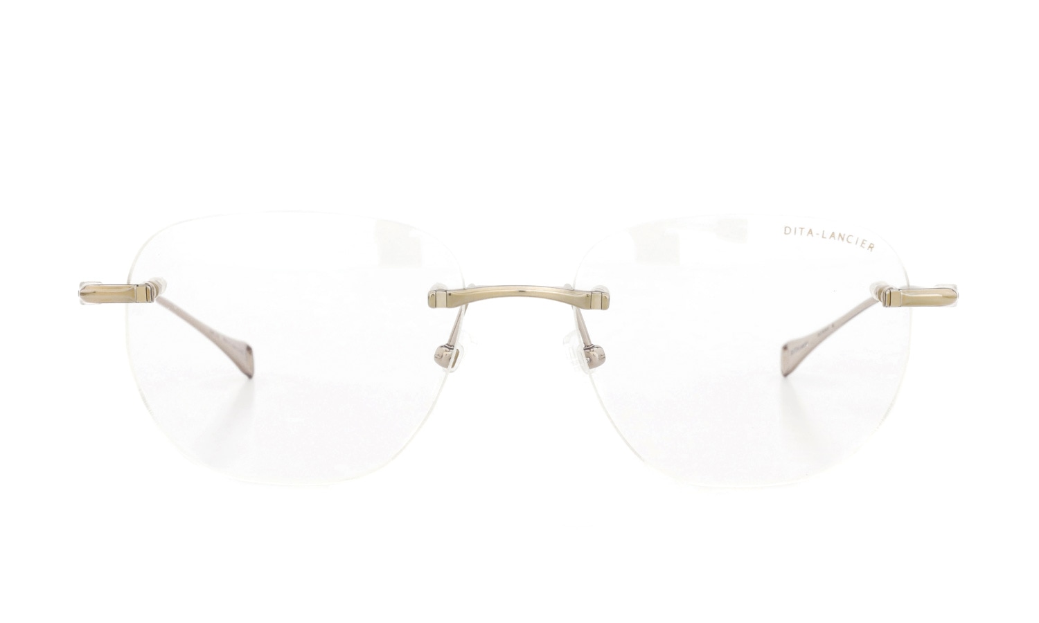 DITA Lancier ディータランシアー 縁無しメガネ通販 LSA-130 DLX130-A-01 Gold Sand 正面