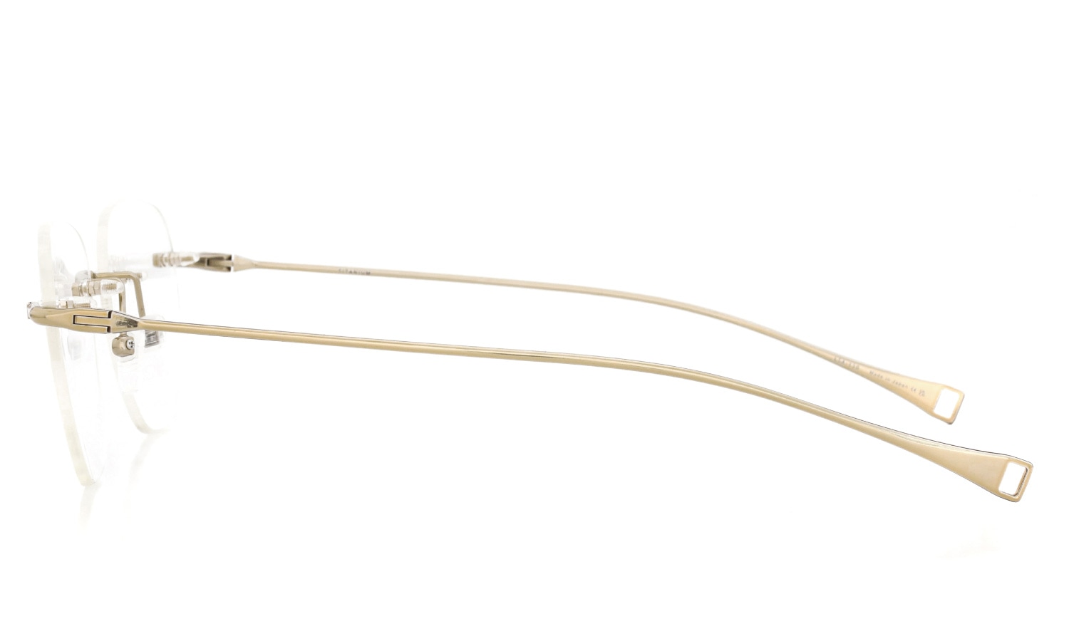 DITA Lancier ディータランシアー 縁無しメガネ通販 LSA-130 DLX130-A-01 Gold Sand 側面