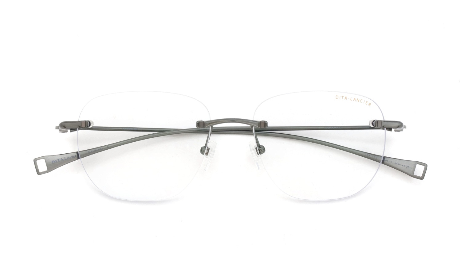 DITA Lancier ディータランシアー 縁無しメガネ通販 LSA-130 DLX130-A-02 Brushed Antique Silver