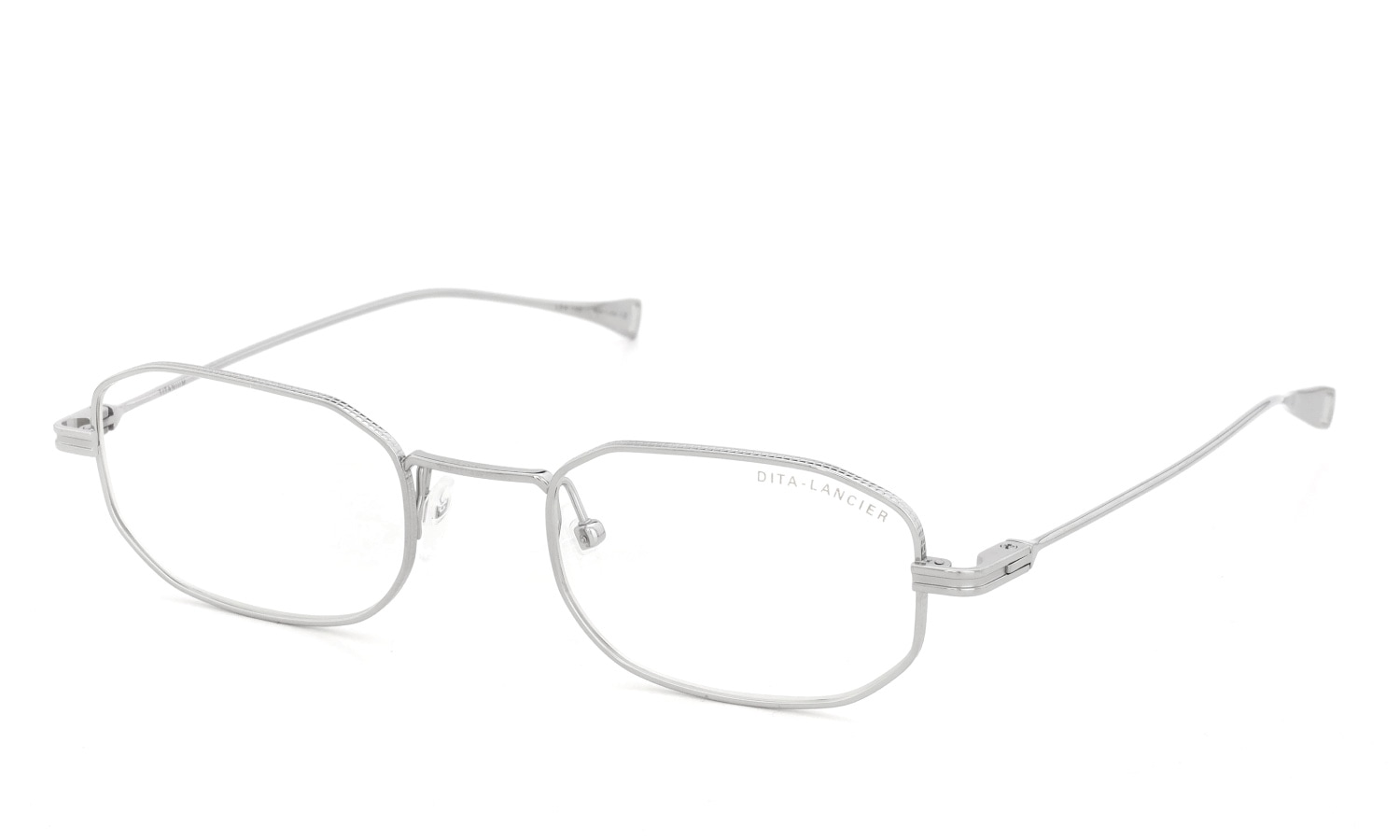 DITA Lancier ディータ メガネ LSA-148 DLX148-A-02 Shiny Silver 斜め正面