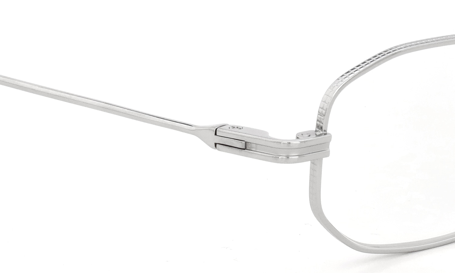 DITA Lancier ディータ メガネ LSA-148 DLX148-A-02 Shiny Silver ヒンジ表側ディテール