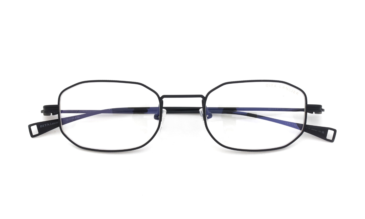 DITA Lancier ディータ メガネ LSA-148 DLX148-A-04 Matte Black 折りたたみ正面