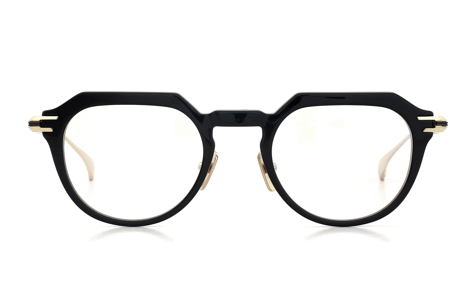 DITA ディータ 2026年新作メガネ OKULUS DTX487-A-01 Black - White Gold - Black Iron 正面