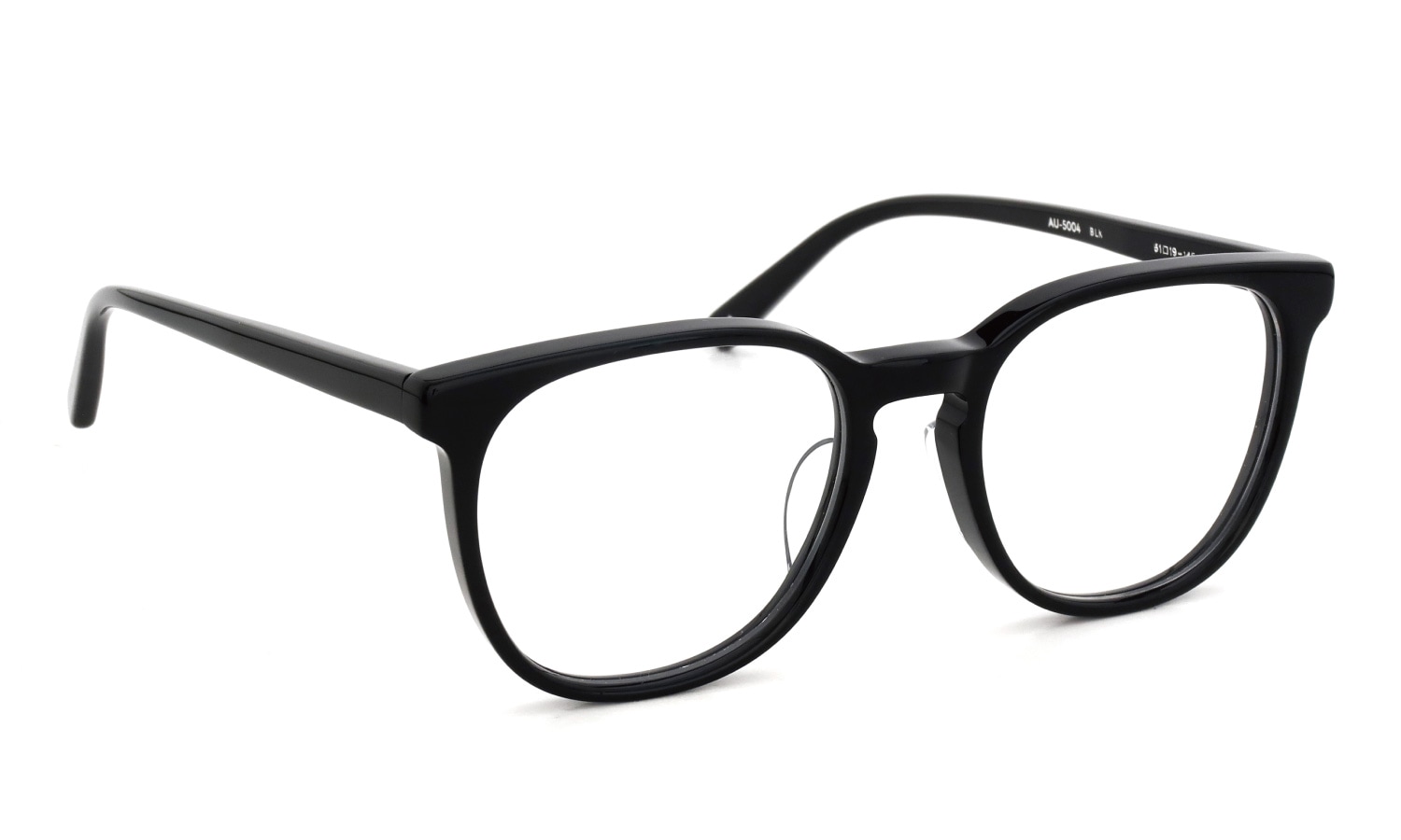 EYEVAN アイヴァン復刻 HISTORIC COLLECTION ウエリントンメガネ AU-5004 col.BLK 51□19 斜め正面