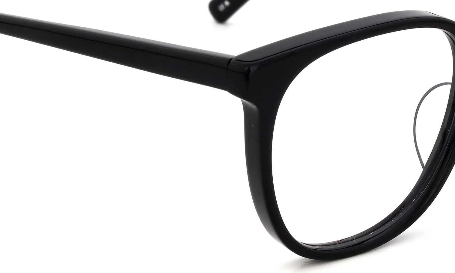 EYEVAN アイヴァン復刻 HISTORIC COLLECTION ウエリントンメガネ AU-5004 col.BLK 51□19 フロント端部のディテール