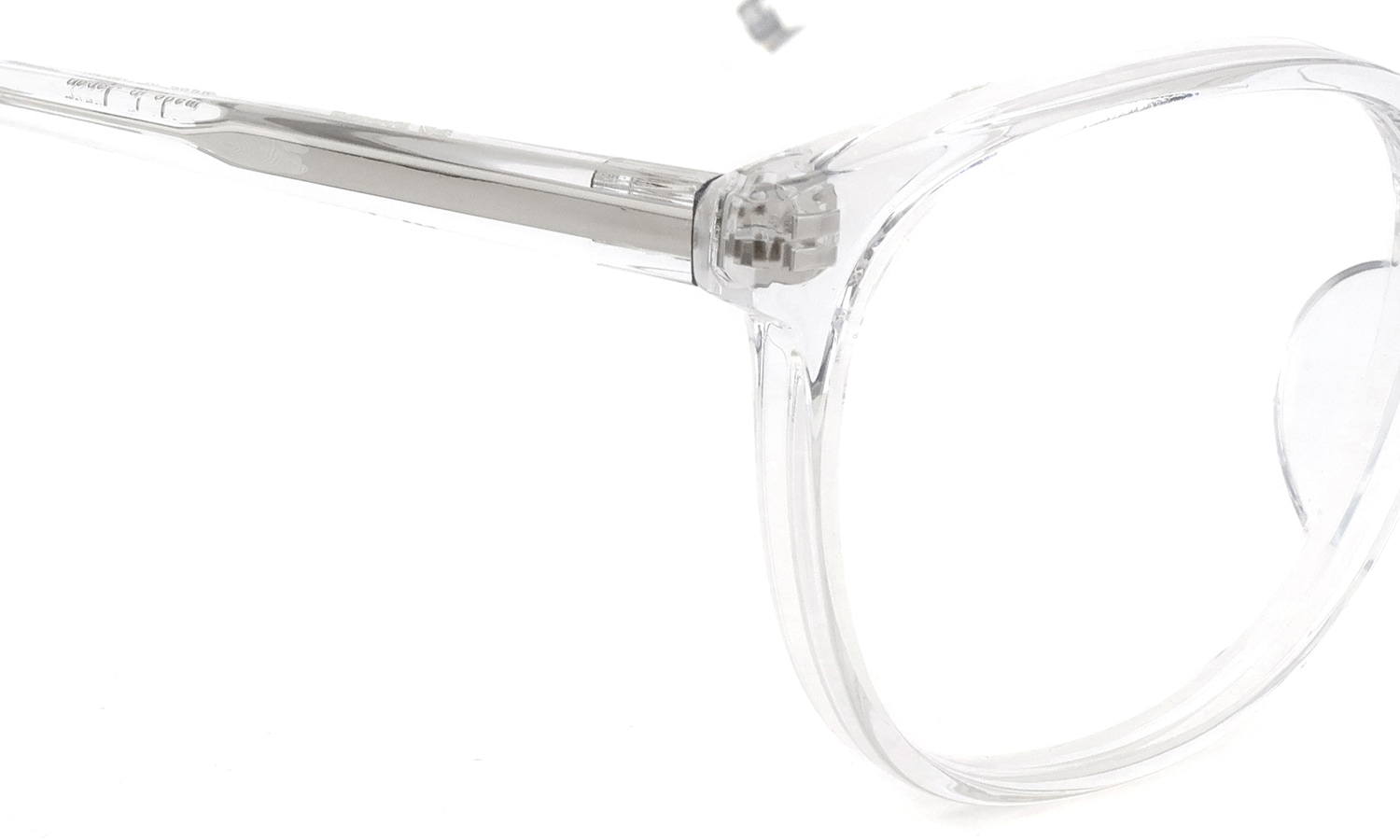 EYEVAN アイヴァン復刻 HISTORIC COLLECTION ウエリントンメガネ AU-5004 col.CL 51□19 ヒンジ表側ディテール
