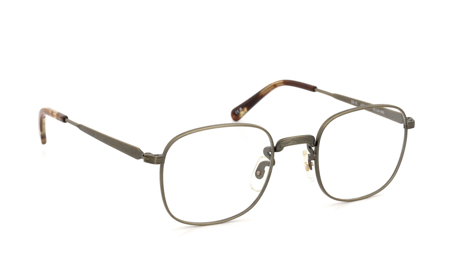 EYEVAN アイヴァン復刻 HISTORIC COLLECTION メガネ DD-21 col.ATG 46□21 斜め正面