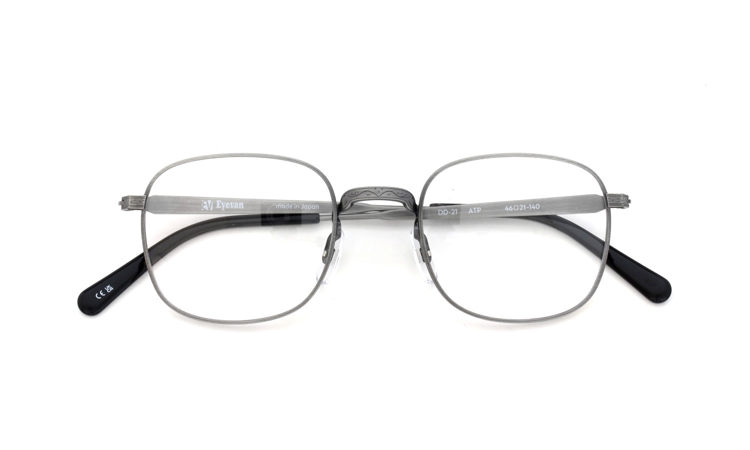 EYEVAN アイヴァン復刻 HISTORIC COLLECTION メガネ DD-21 col.ATP 46□21 折りたたみ正面