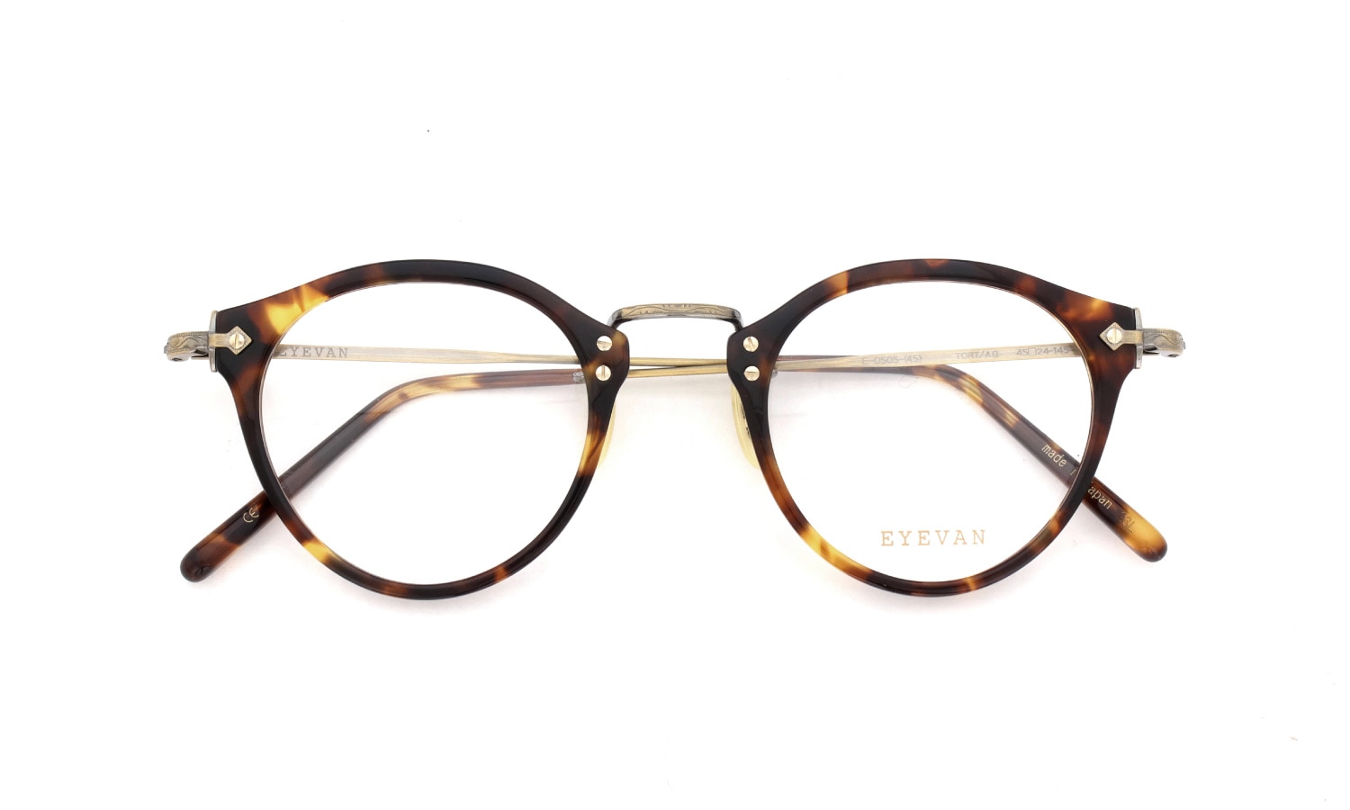 EYEVAN メガネ通販 E-0505 (45) TORT/AG 
