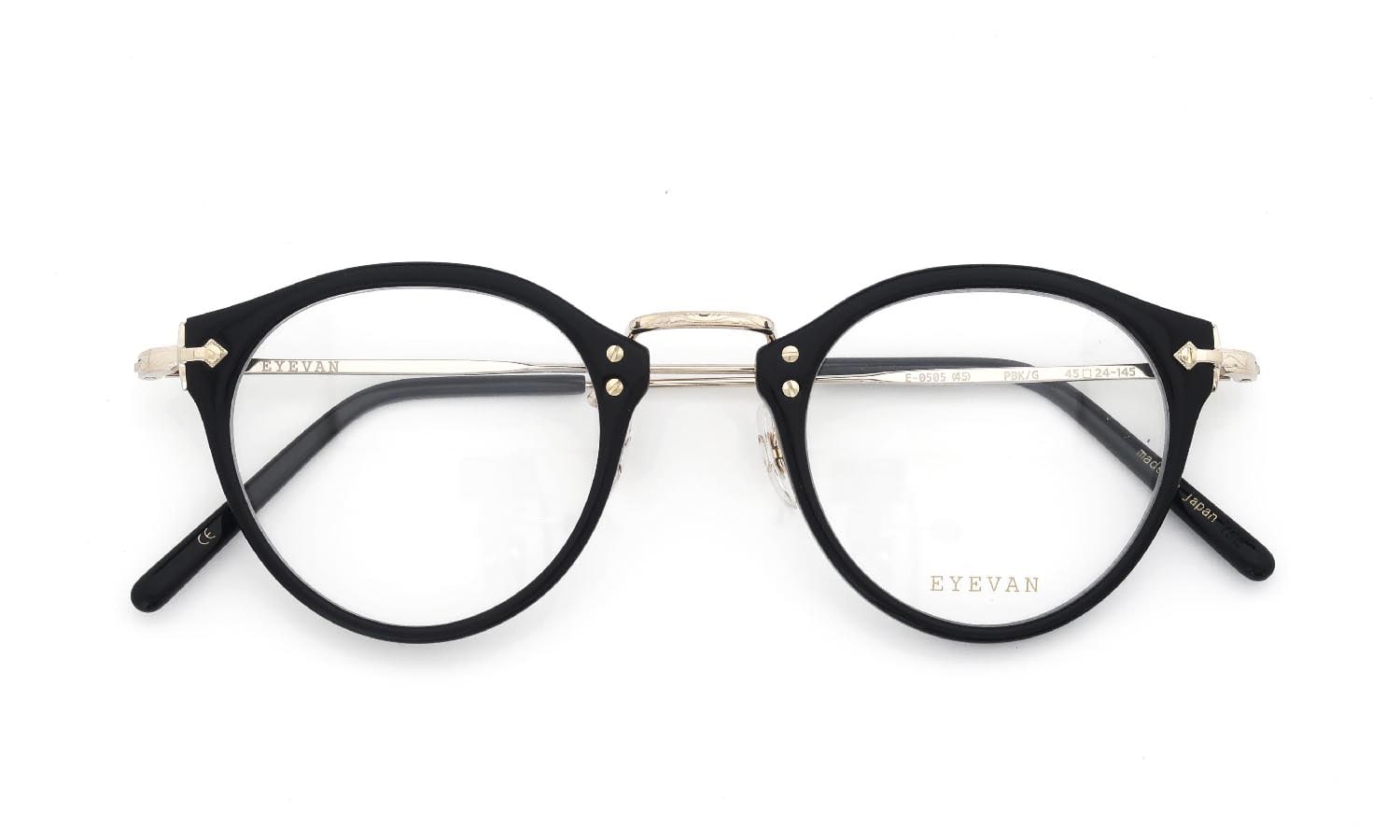 EYEVAN メガネ通販 E-0505 45size PBK/G