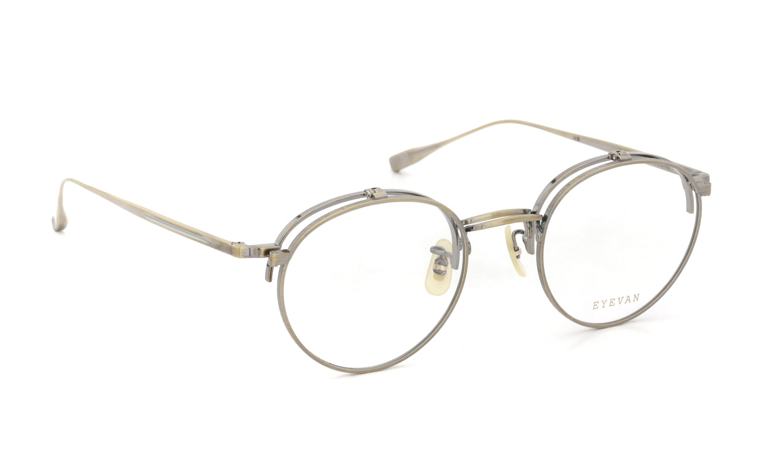 EYEVAN アイヴァン 単式跳ね上げメガネ Sparkle-FP col.AG 斜め正面