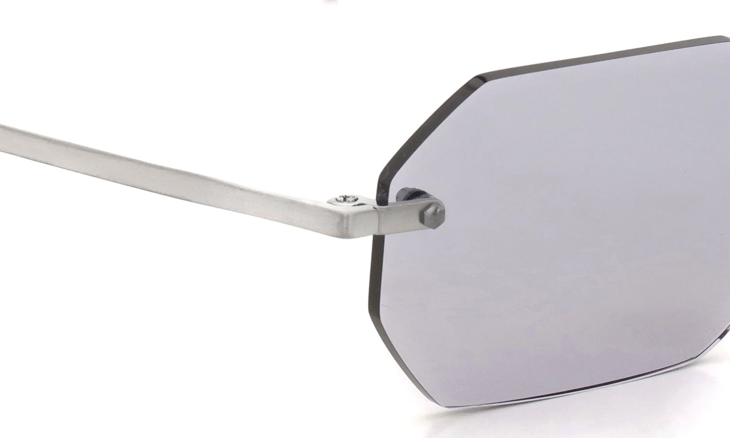 EYEVAN アイヴァン 縁無しサングラス通販 Traction(52) col.BC /MD GRY N ヒンジ表側ディテール