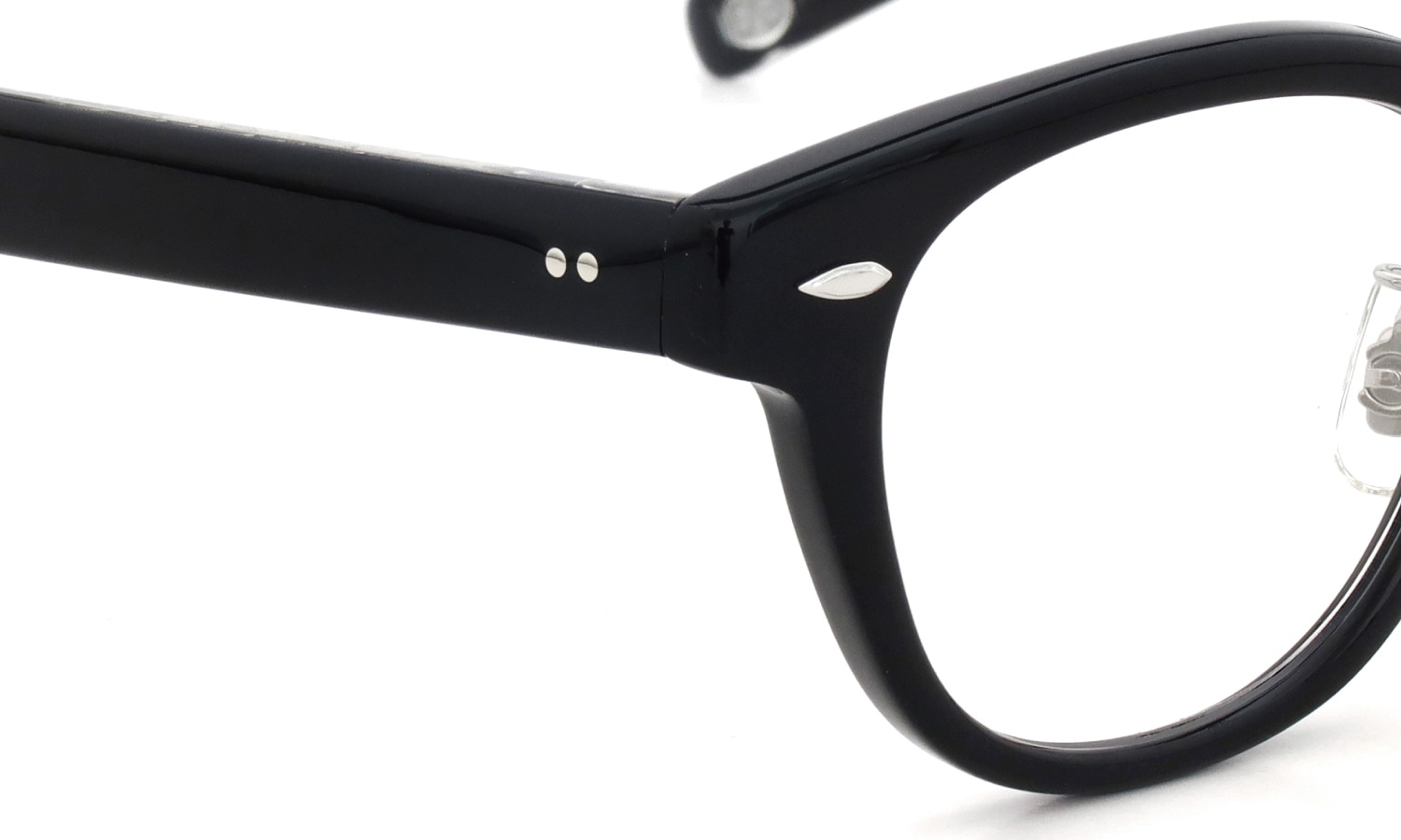 EYEVAN メガネ通販 Webb-CP 47 col.PBK/S フロントとテンプルのディテール