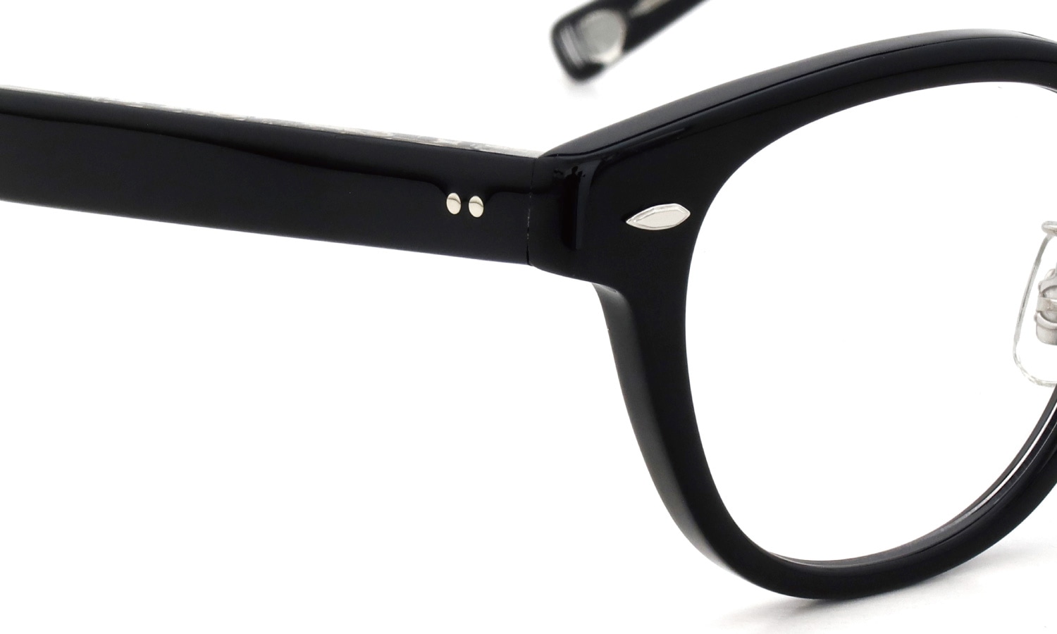 EYEVAN メガネ Webb-CP(49) col.PBK/S ヒンジ表側ディテール