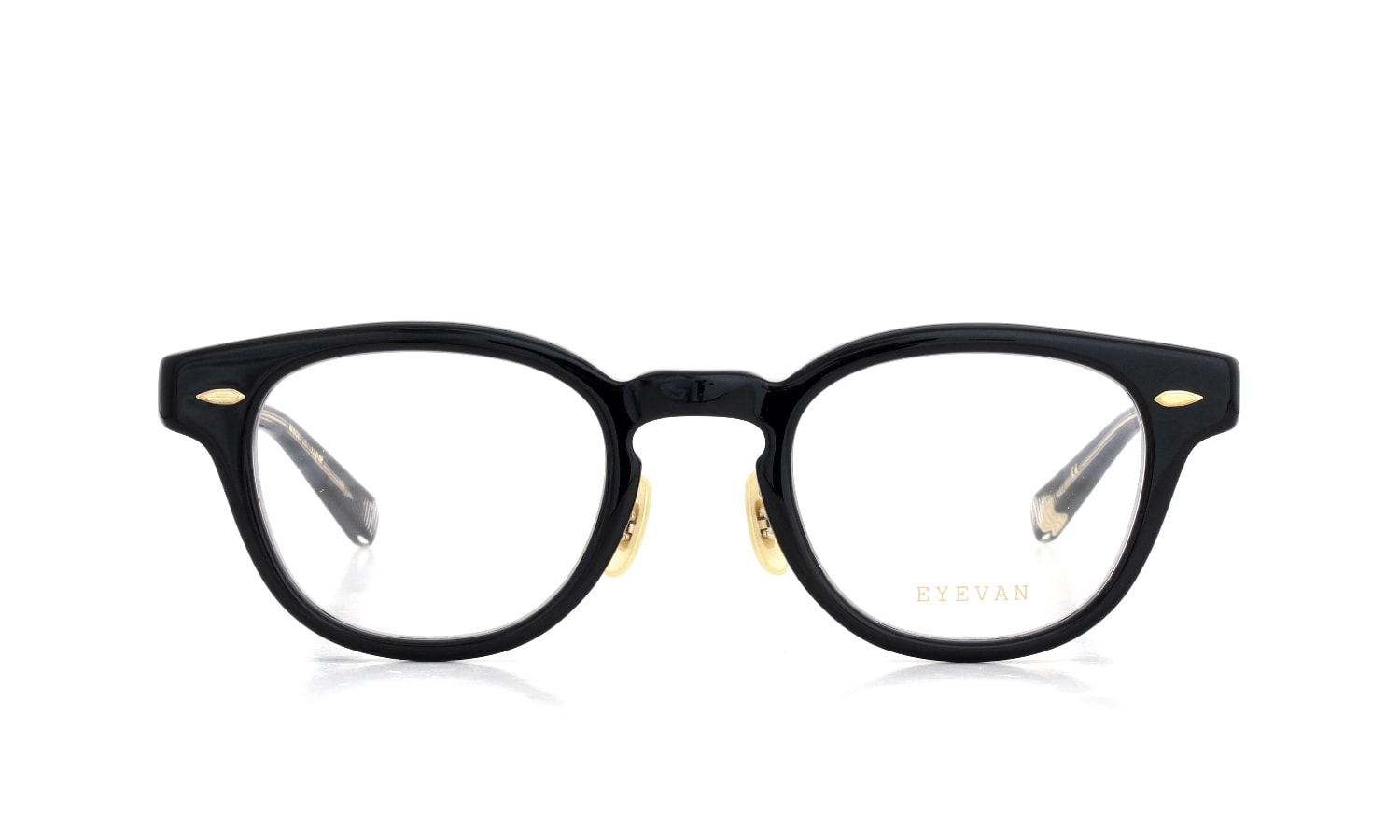 EYEVAN 定番メガネ Webb(45) col.PBK 正面