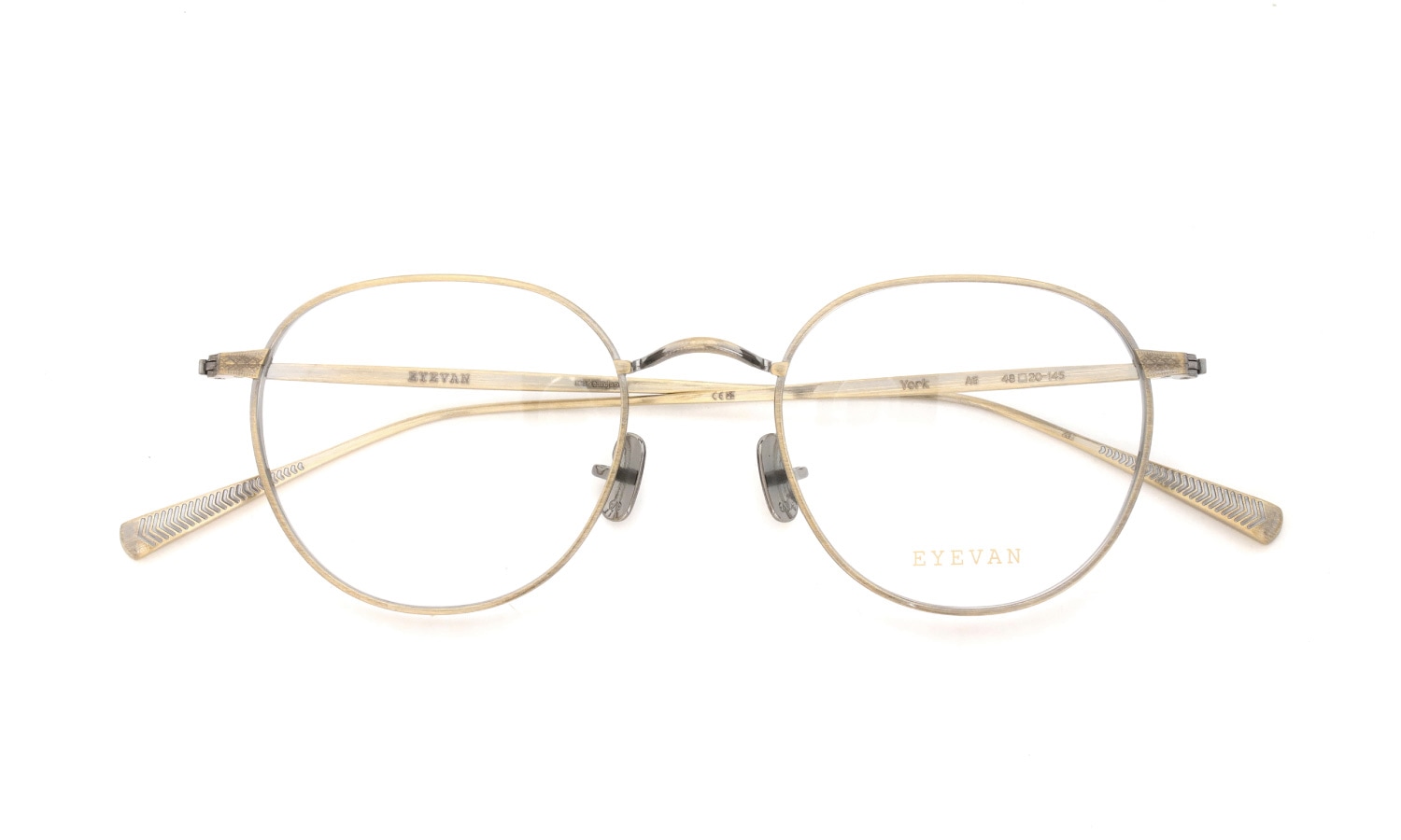 EYEVAN メガネ通販 York 48 COL.AG 折りたたみ正面