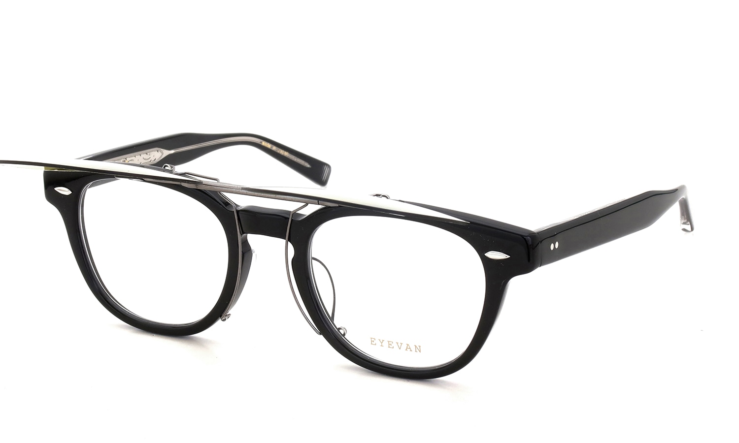 EYEVAN Webb専用 クリップオンサングラス DY ダーティーイエロー 濃度：60.1% 二段階跳ね上げた状態