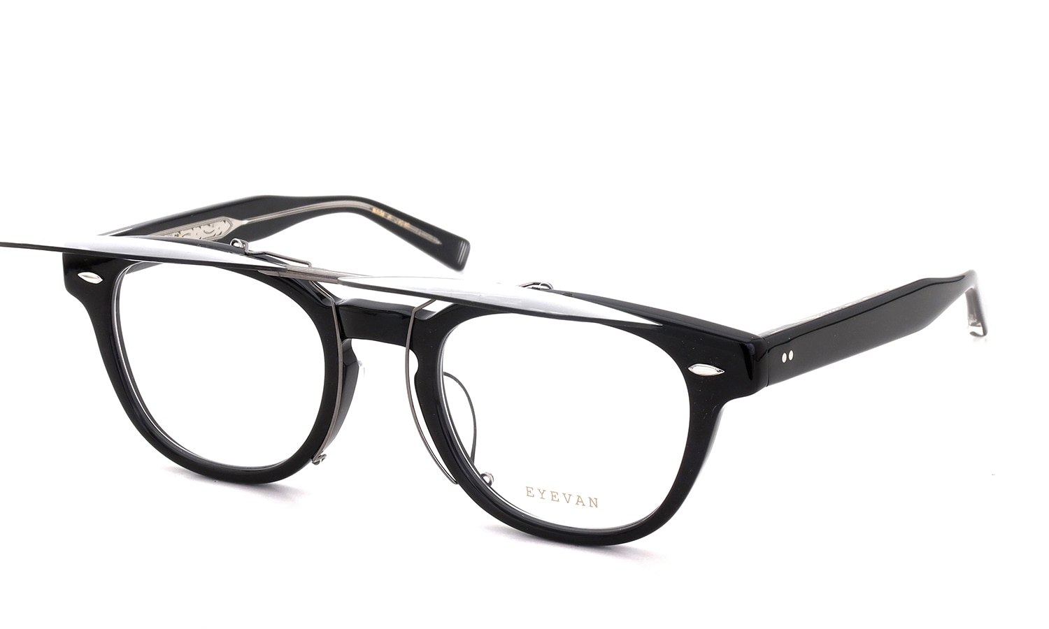 EYEVAN Webb専用 クリップオンサングラス LGEX ライトグレーEX 濃度：47.7% 二段階跳ね上げた状態