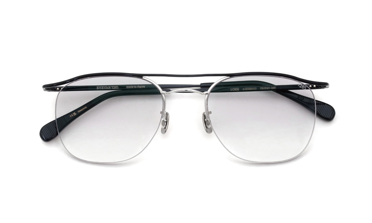 EYEVAN7285 サングラス 1022 C.802800 MRM GRY.GD 折りたたみ正面