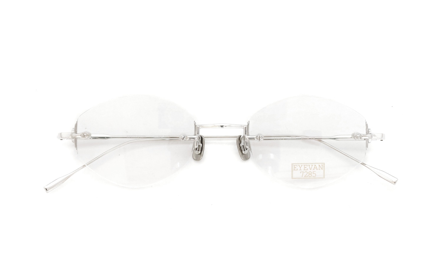 EYEVAN7285 メガネ 1196-1 (48) C.800 SILVER 折りたたみ正面