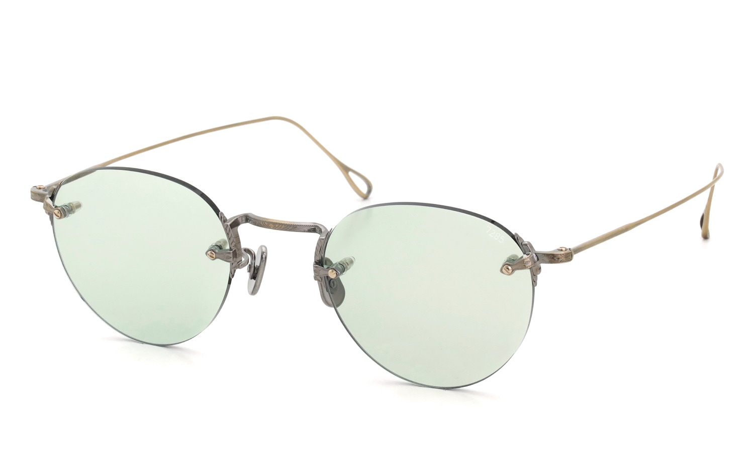 EYEVAN7285 サングラス 140(48) C.901 ANTIQUE GOLD /MRM GRN2 斜め正面