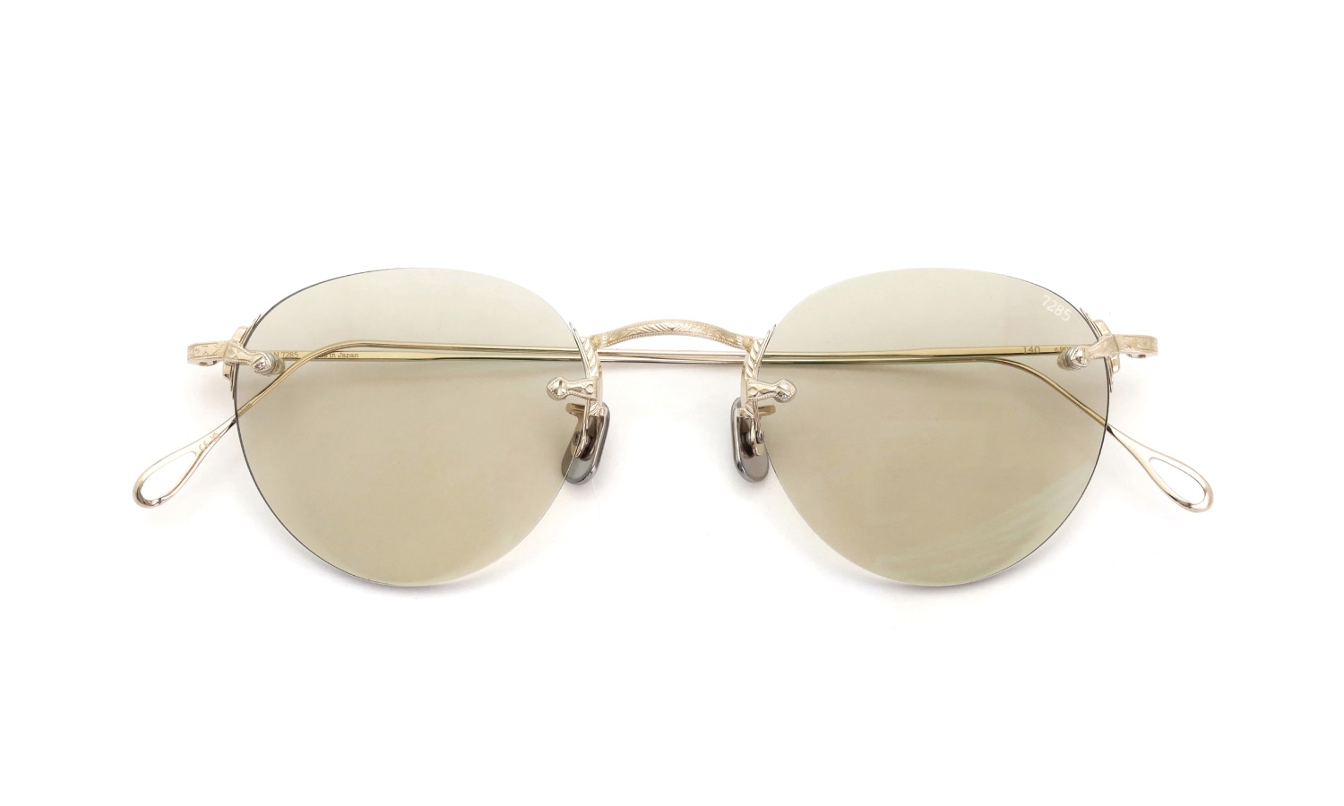 EYEVAN7285 サングラス 140(48) C.902 WHITE GOLD /MRM BR2 折りたたみ正面