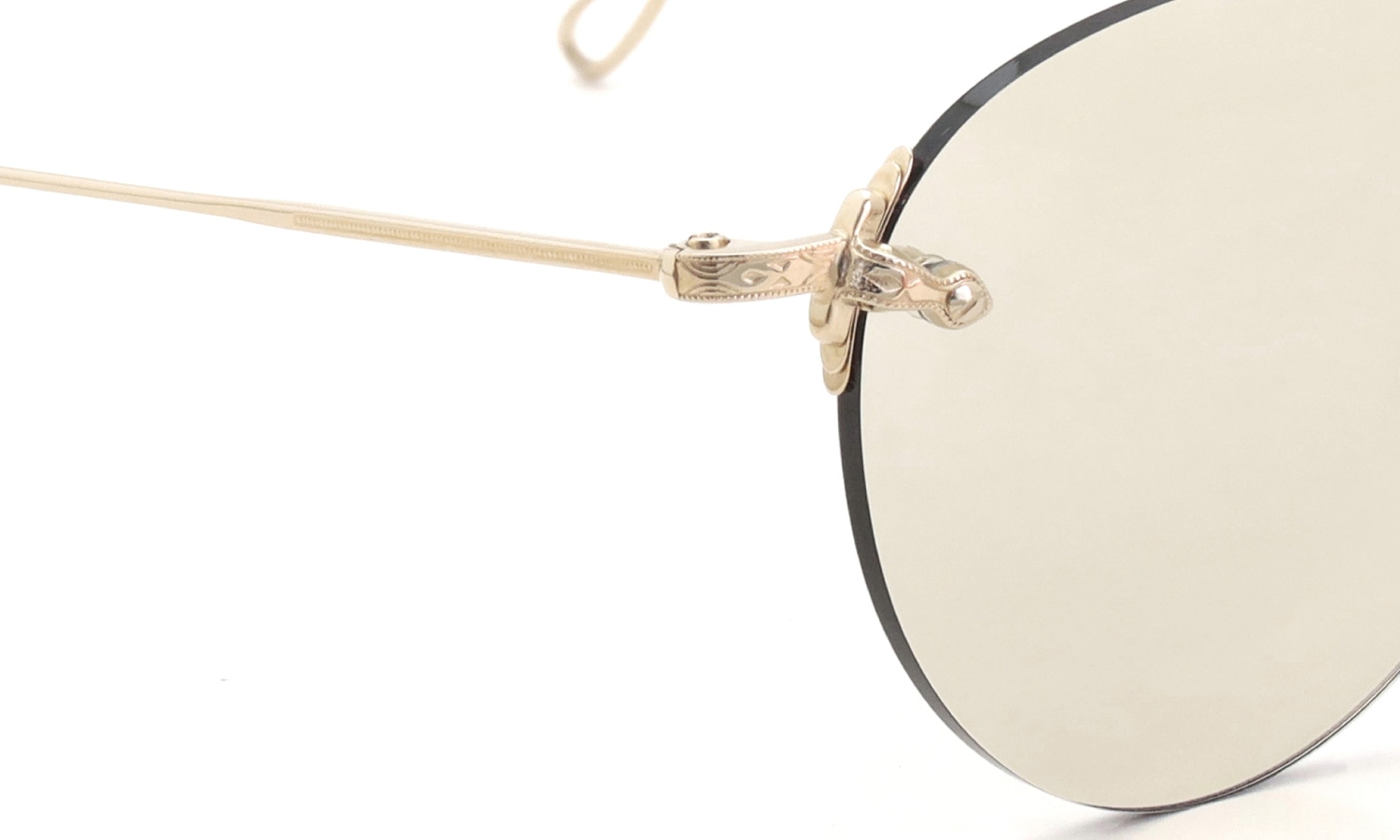 EYEVAN7285 サングラス 140(48) C.902 WHITE GOLD /MRM BR2 ヒンジとツカミのディテール