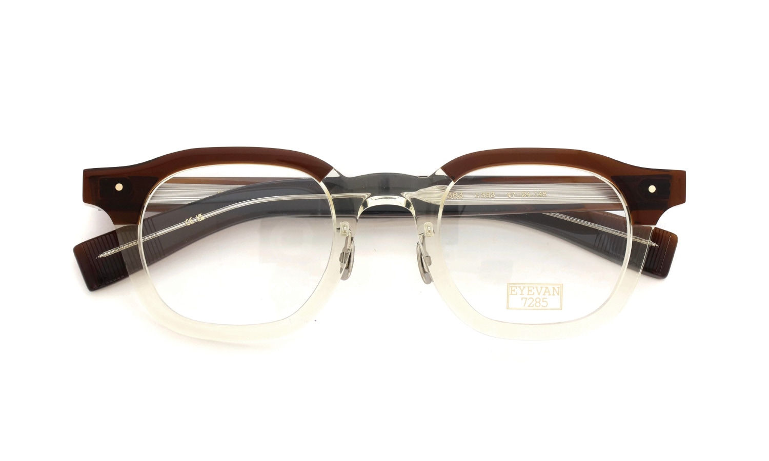 EYEVAN7285 メガネ通販 363(47) c.353 BEER BROWN/BECR