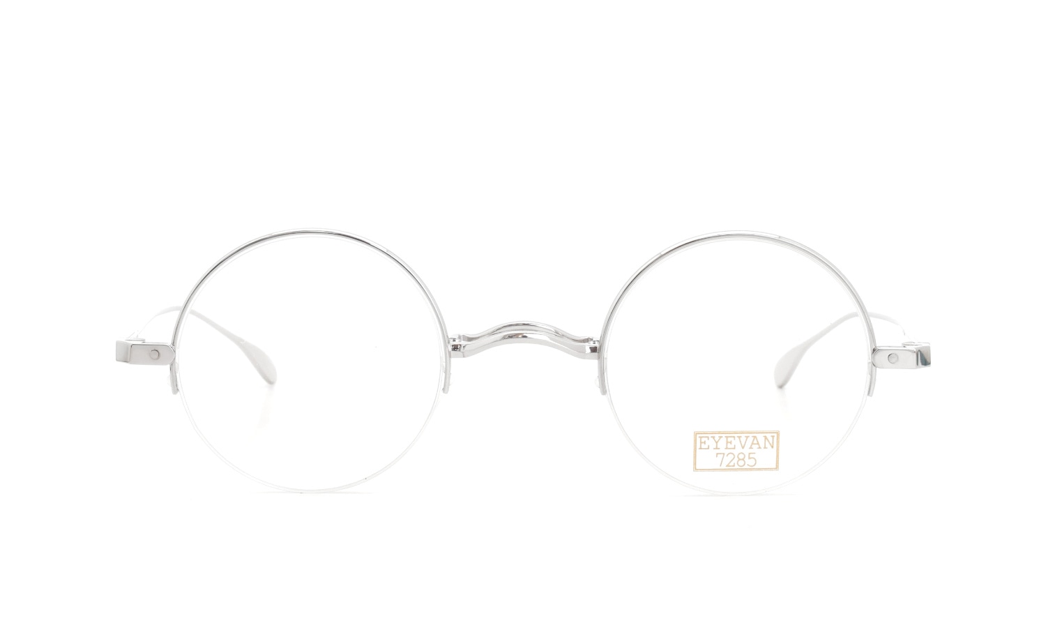 EYEVAN7285 アイヴァン7285 ハーフリム丸メガネ通販 824 Col.800 正面