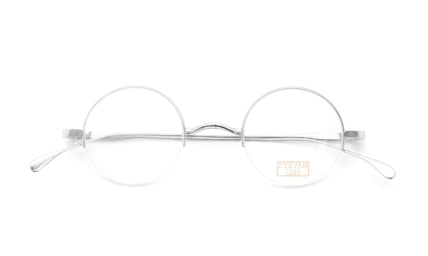 EYEVAN7285 アイヴァン7285 ハーフリム丸メガネ通販 824 Col.800 折りたたみ正面