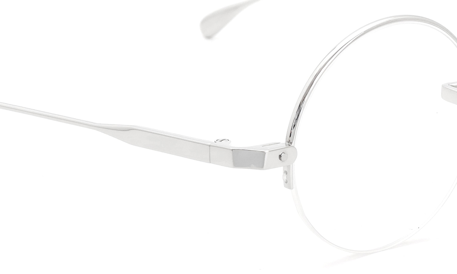 EYEVAN7285 アイヴァン7285 ハーフリム丸メガネ通販 824 Col.800 ヒンジ表側ディテール