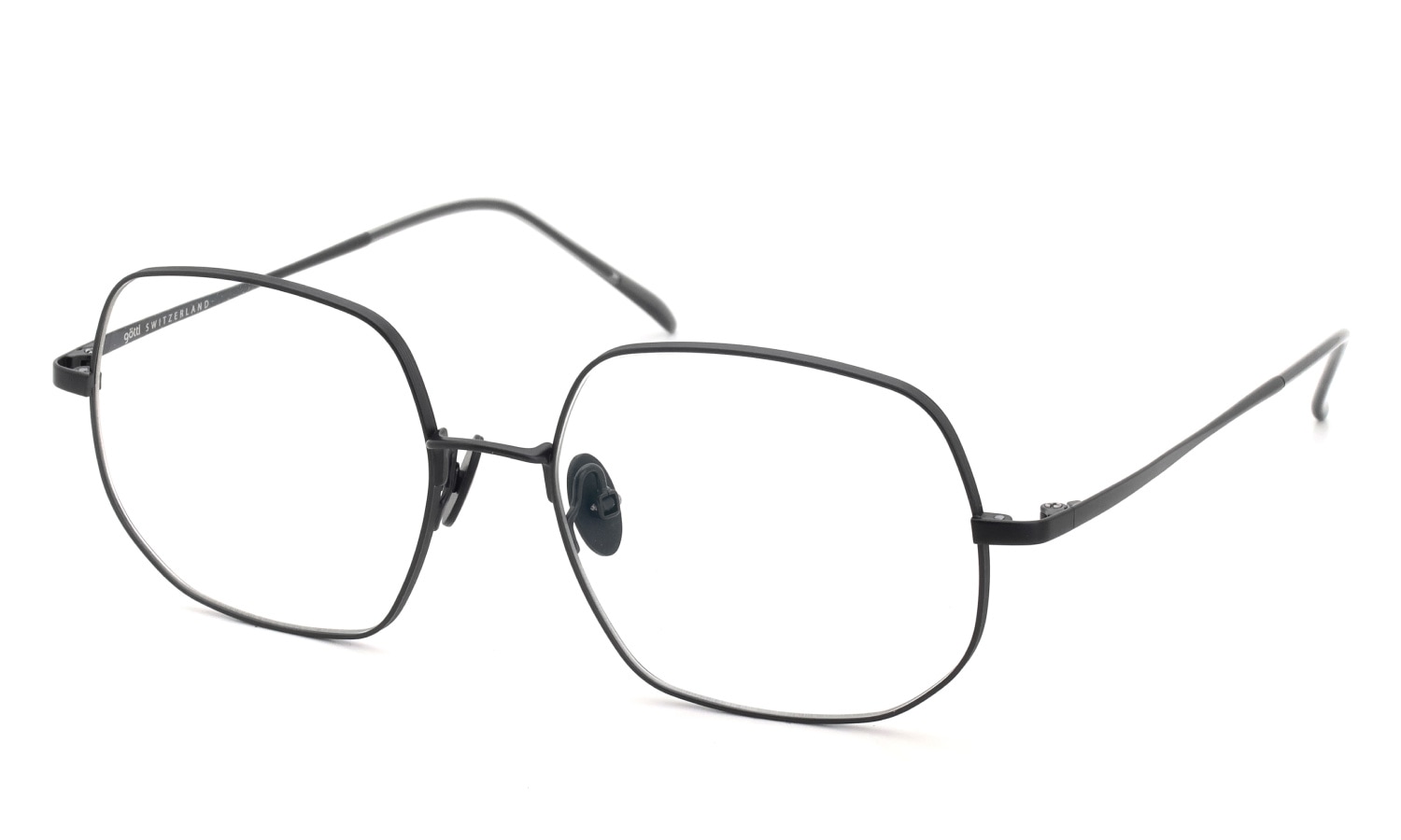 GOTTI SWITZERLAND メガネ ALDEN col.BLKM 斜め正面