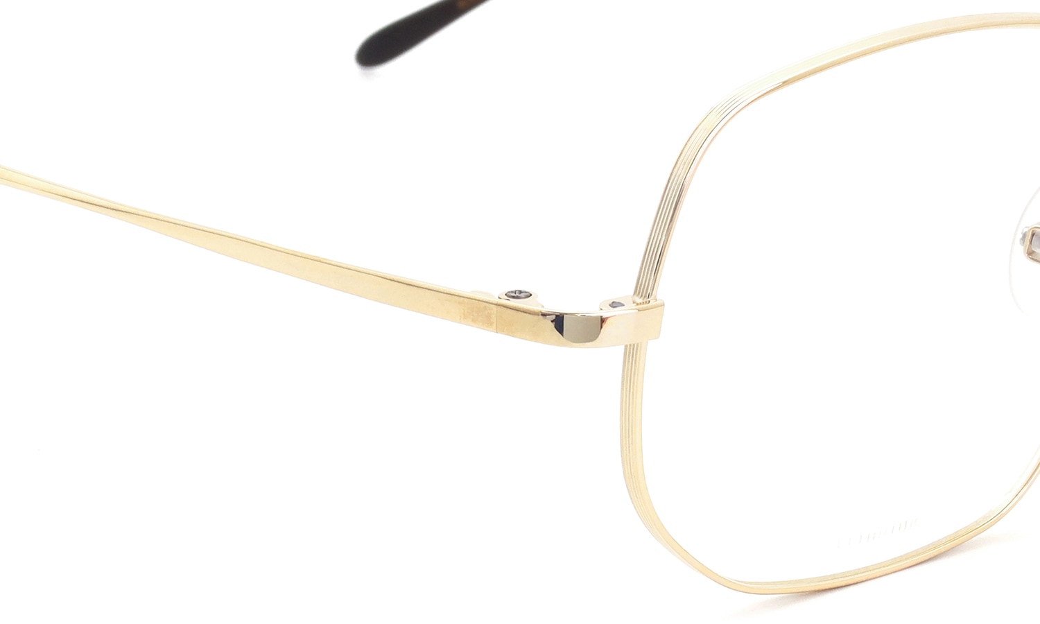GOTTI SWITZERLAND メガネ ALDEN col.GLS ヒンジ表側ディテール