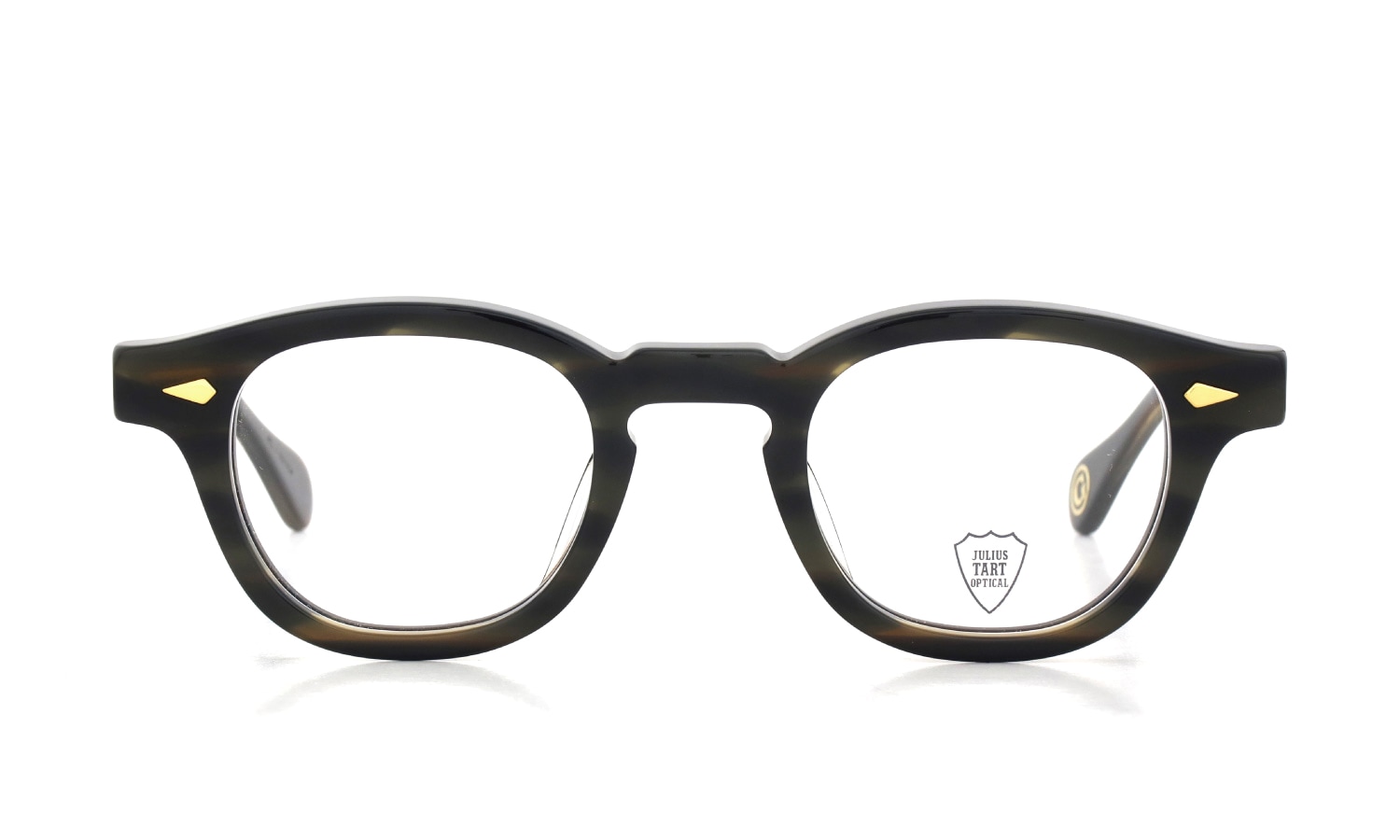 JULIUS TART OPTICAL AR Gold Series メガネ AR-44-24 Camo Sasa/Gold PL-101Ce 正面