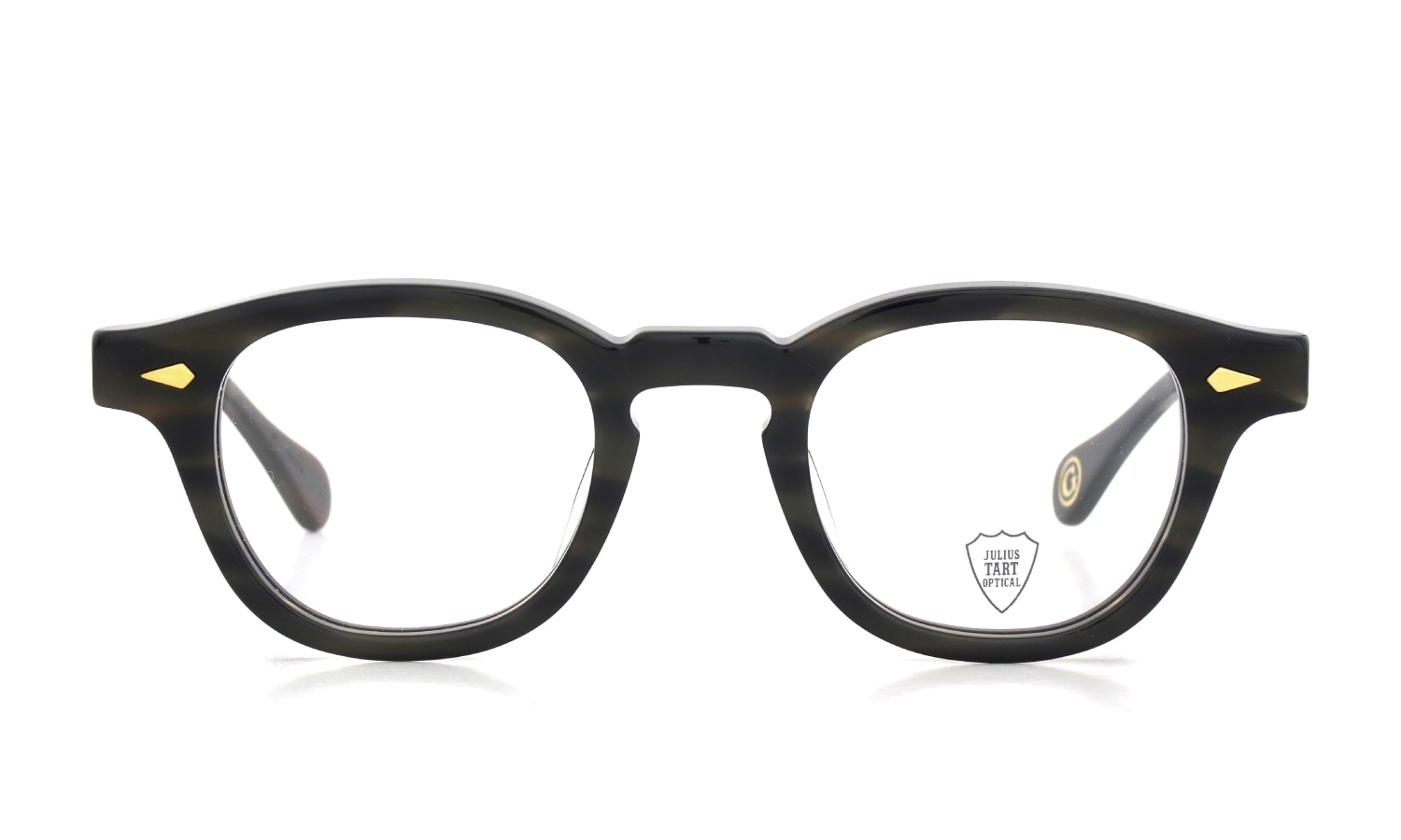 JULIUS TART OPTICAL AR Gold Series メガネ AR-46-24 Camo Sasa/Gold PL-102Ce 正面