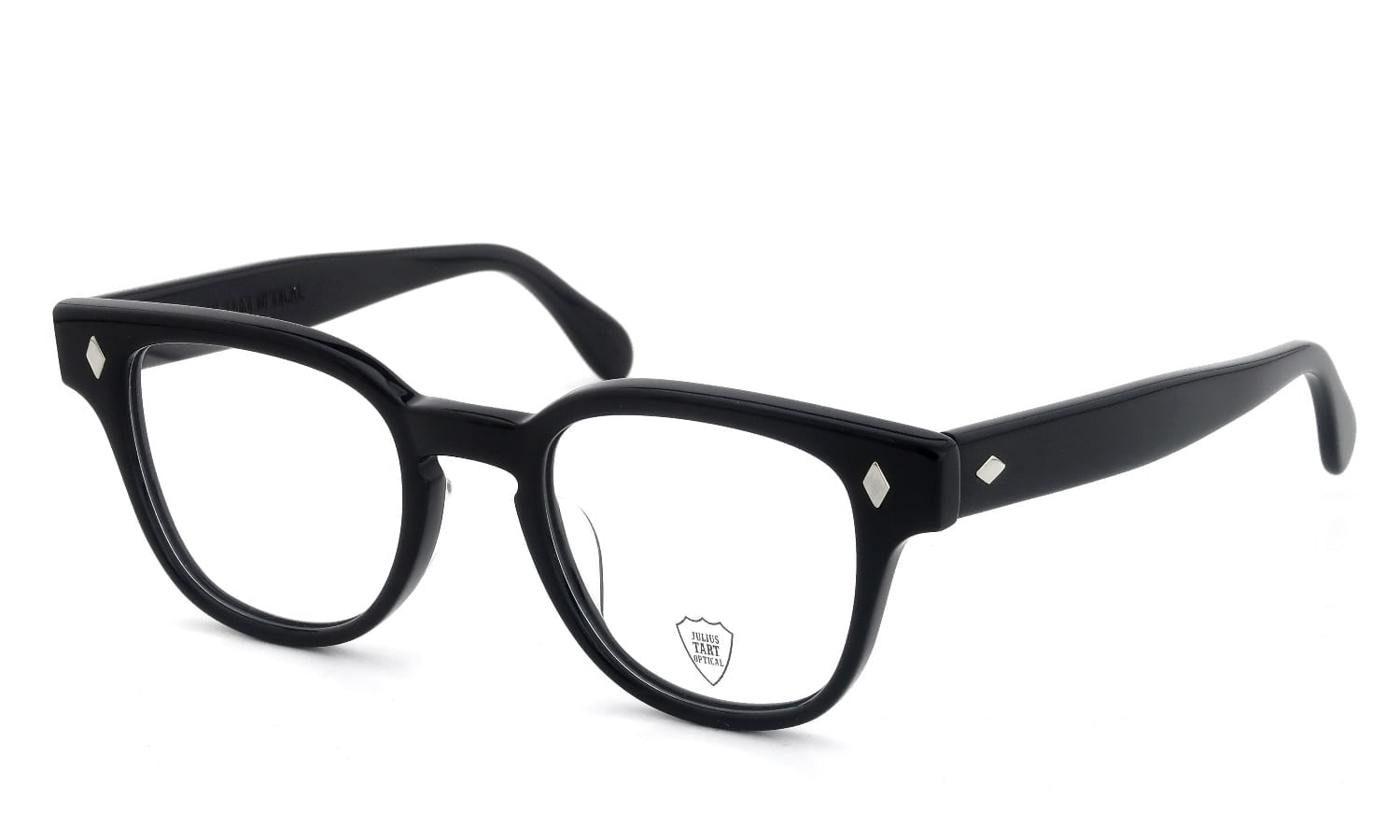 JULIUS TART OPTICAL メガネ通販 BRYAN-48-22 col.BLACK 斜め正面