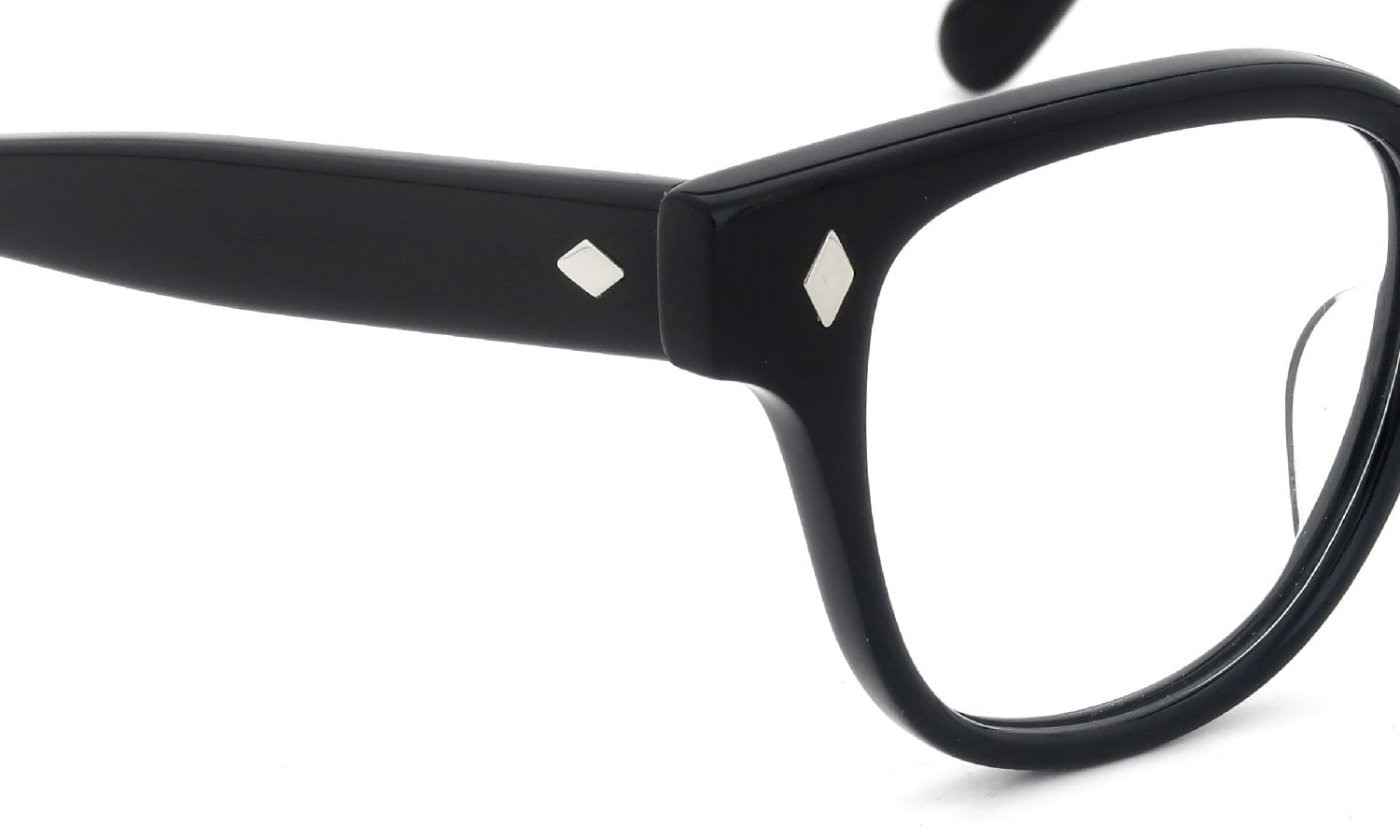 JULIUS TART OPTICAL メガネ通販 BRYAN-48-22 col.BLACK ヒンジ表側ディテール