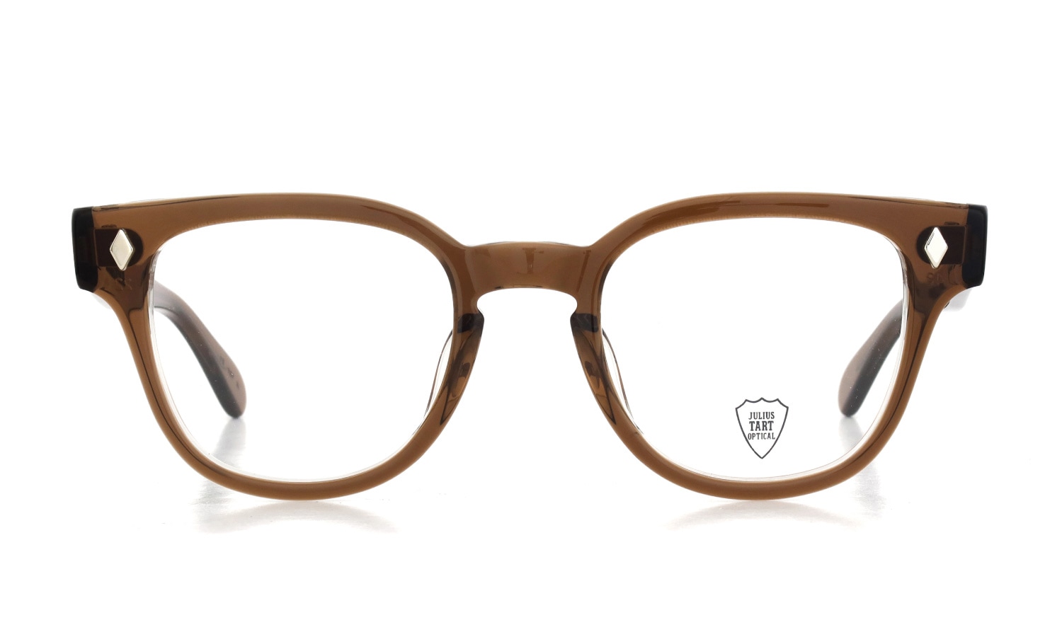JULIUS TART OPTICAL メガネ通販 BRYAN-48-22 col.BROWN CRYSTAL II 正面
