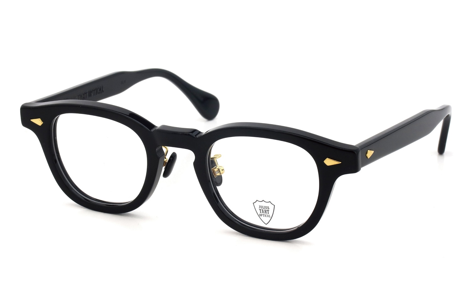 JULIUS TART OPTICAL [CHINATOWN SPECIAL ORDER] メガネ AR-46-24 NYC Gold col.Black/Gold 斜め正面