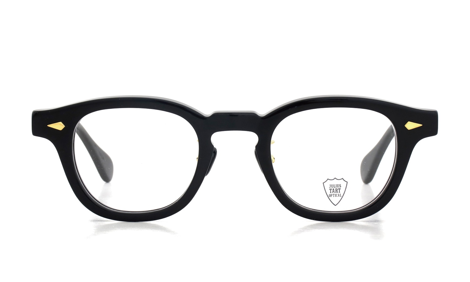 JULIUS TART OPTICAL [CHINATOWN SPECIAL ORDER] メガネ AR-46-24 NYC Gold col.Black/Gold 正面