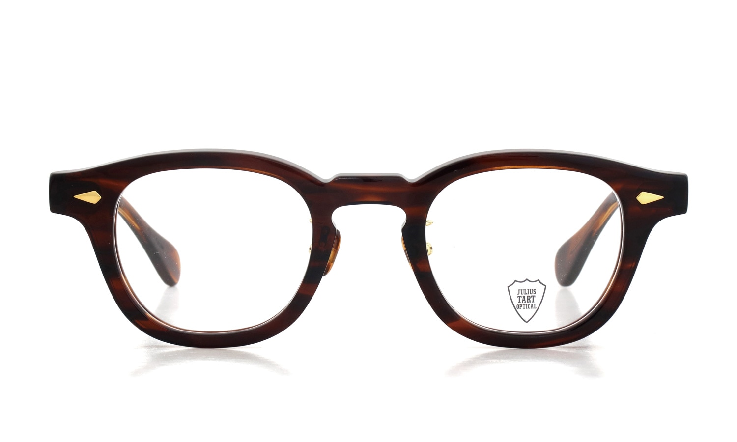 JULIUS TART OPTICAL [CHINATOWN SPECIAL ORDER] メガネ AR-46-24 NYC Gold col.Demi Amber/Gold 正面